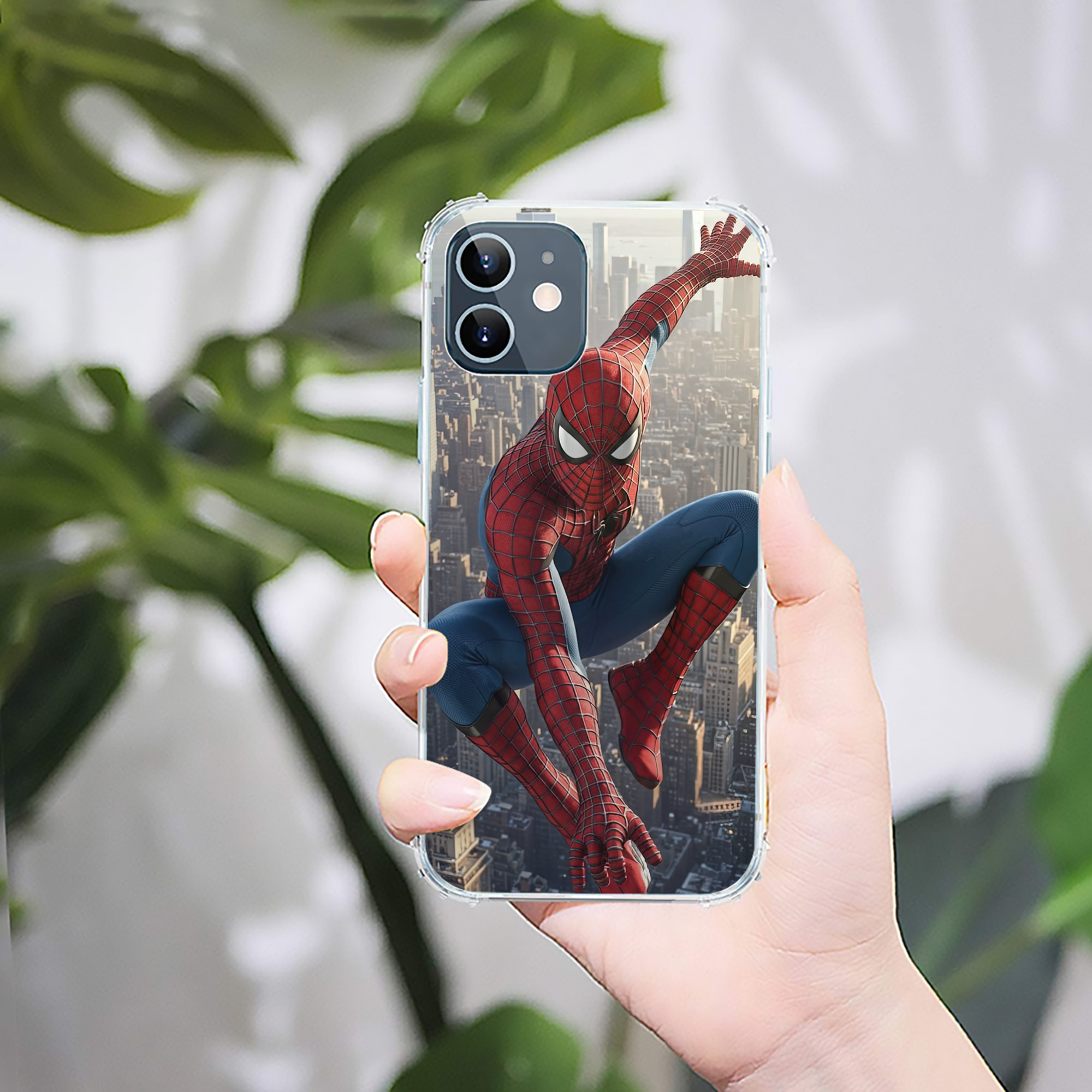 （画像用） Spider Man スパイダーマン 【iPhone 12シリーズ対応】透明スマホケース（クリアソフトケース）